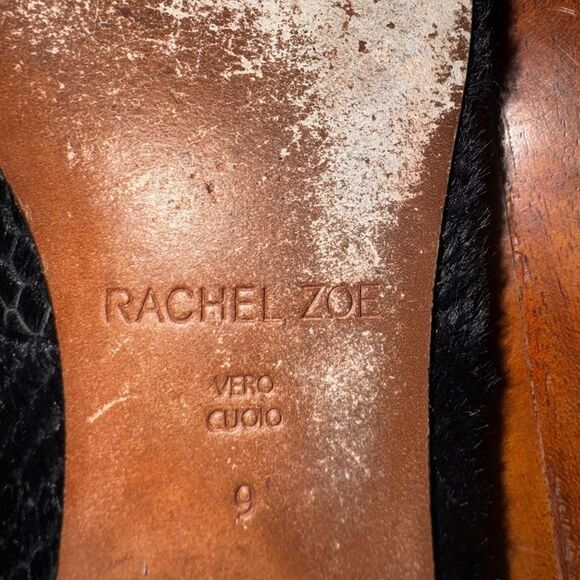 Rachael Zoe Black Snakeskin Studded Women's Flats sz 9 - Picture 6 of 7